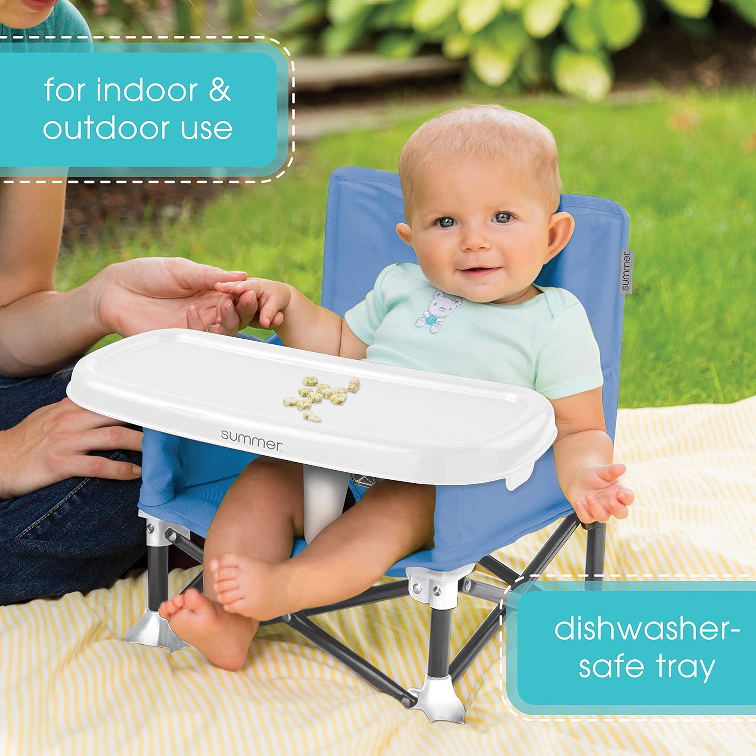Summer Pop ‘N Sit Portable Booster Chair, Green – Booster Seat for Indoor/Outdoor Use – Fast, Easy and Compact Fold - Image 3